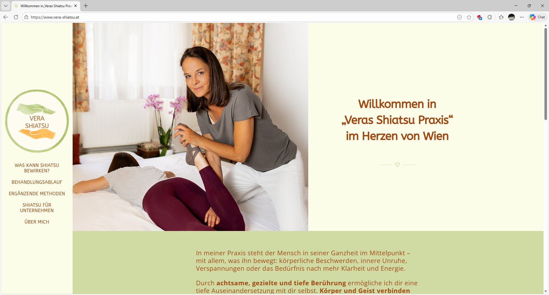 Screenshot vera-shiatsu.at